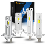 Lupuauto 4 ชิ้น หลอดไฟหน้ารถยนต์ H1 H7 ชุดไฟหน้ารถ Canbus H1 LED ไร้สาย ขนาดเล็ก สีขาว 12000LM
