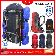 ALX MAXGEAR 65L Outdoor Backpack Lightweight Bag Travel Beg wt Cover