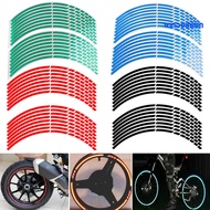 [WQF]16Pcs Car Motorcycle Bicycle Wheel Rim Reflective Sticker Tape Strip Decal Decor