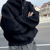 Mesh Original Quality 96038 Black 33 Yuan M to 3XL (Weight 420g, Half Zipper Sweatshirt)