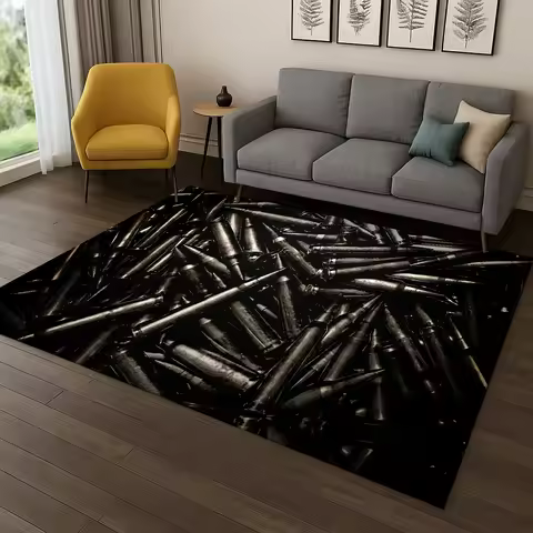 Military Guns Pistol Bullet Carpet Rug Mat for Home Bedroom Living Room Sofa Doormat Kitchen Decor,K