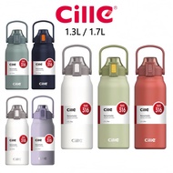 Cille 316SS Stainless Steel Vacuum Flask Thermoses Water Bottle With Adjustable Straw XB-20136/20137