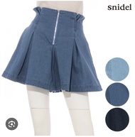 日本品牌Snidel 高腰藍色牛仔裙褲