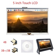 5 Inch Raspberry Pi 4 Model B Touchscreen TFT LCD Display Module Acrylic Holder Compatible for Raspb