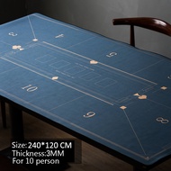 20252.4*1.2M Large Deluxe Suede Rubber Texas Holdem Pokers Tablecloth Printing Casino Board Games Ma