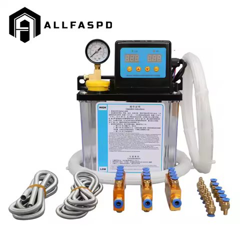 1L 2L CNC Lubrication Pump System Kit AC220V AC110V 4mm 6mm Automatic Lubrication Oil Pump Electric 