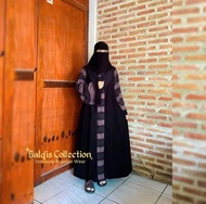 Gamis Abaya Marwa Jetblack mix Hikmat