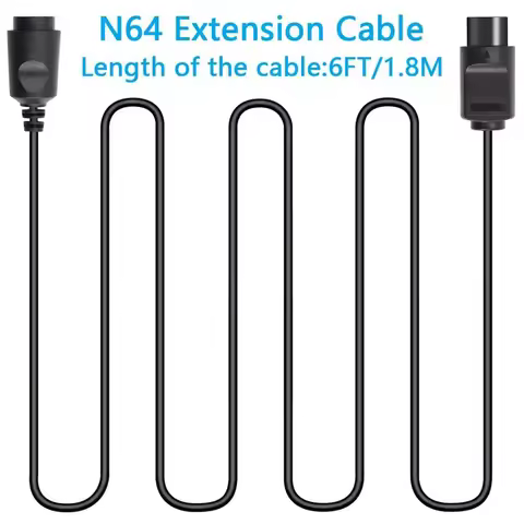 Y16A 4 Pack 6Ft N64 Controller Extension Cable Cord for Nintendo 64 N64 Controller