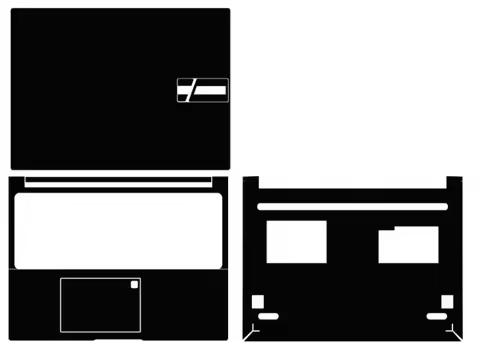 Pre-cut 1xTop+1xPalmrest+1xBottom Skin Stickers Cover For ASUS Vivobook 16X K3605 K3605V K3605C X140