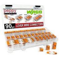 Authentic WAGO 221 Lever Nuts 90pc Compact Splicing Wire Connector Assortment with Case. Includes 22