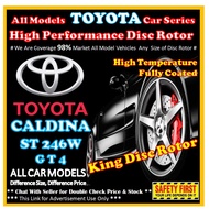 TOYOTA CALDINA GT4 Disc Rotor High Temperature Performance Drilled or Slotted Fully UV Coated