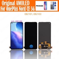 Original AMOLED For OnePlus Nord CE 5G EB2101 EB2103 LCD Display Touch Screen Digitizer Assembly Rep