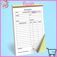 FLUSH Duplicate Invoice Book, Signature Line Tear- Invoice Receipt Book, Compact Top-Bound Compact L