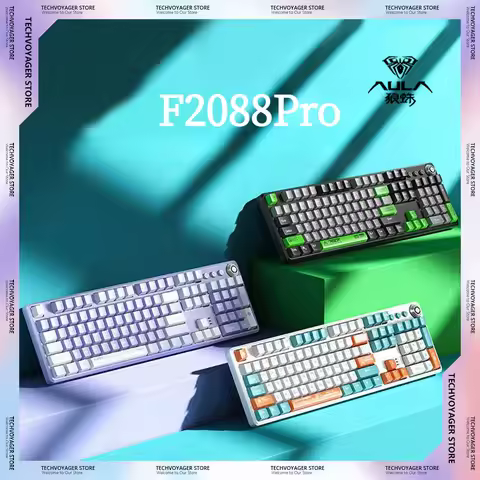 AULA F2088Pro Mechanical Keyboard RGB Backlight Magnetic Upper Cover Dual Structure Design Custom Ga