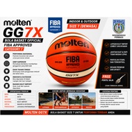 MOLTEN GG7X GG 7X SIZE 7 OFFICIAL GAME BASKETBALL MADE IN THAILAND FIBA COMPETITION LOGO