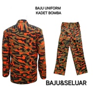 BAJU UNIFORM KADET BOMBA  LENGAN PANJANG/ BOMBA CELORENG READY STOCK