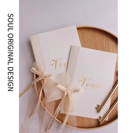 Handmade Vow Card Champagne Fairy Gauze Wedding Vow Book Bride Groom Gilding Vow Book Vow Book you55