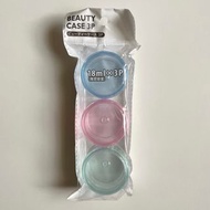 全新｜日本 彩色 面霜盒 乳霜盒 分裝盒 18ml 3入組（出國 旅遊 收納 小物  便利 小物 保養品 代買 代購 大創 daiso icolor）