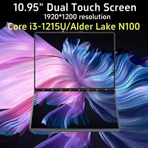 SZBOX DS18 10.95 inch 2 in 1 Laptop Dual Screen Notebook i3-1215U Wins 11 Pro DDR4 M.2 2280 SSD WIFI