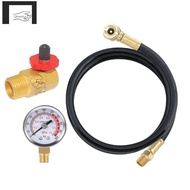 Air Tank Repair Kit W/Safety Valve, Pressure Gauge and 4 Feet Air Tank Hose Assembly Accessory Kit f