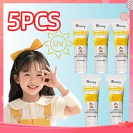 5pcs Wiieey Children Sunscreen Spf50 Summer Kid Student Sunscreen Cream Party Festival Face Care TOG