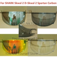 หมวกกันน็อคแว่นตาขี่จักรยานสำหรับ SHARK Skwal 2 D-Skwal 2 Spartan คาร์บอนเลนส์หมวกกันน็อคมอเตอร์ไซค์แว่นตาป้องกัน Seluruh Wajah Pin Accesorios Para Moto