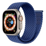 สายถักเดี่ยวสำหรับสายคาด Apple Watch 44Mm 40Mm 45Mm 41Mm 42Mm Ultra 49Mm สร้อยข้อมือ Correa Apple Watch Series 7 3 5 Se 6 8