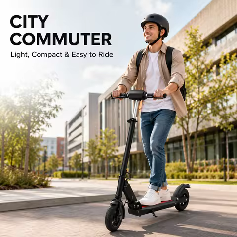 Electric Scooter for Adults 350W Motor 36V 7.5Ah Battery 25km/h Top Speed 8.5" Tires Front Suspensio