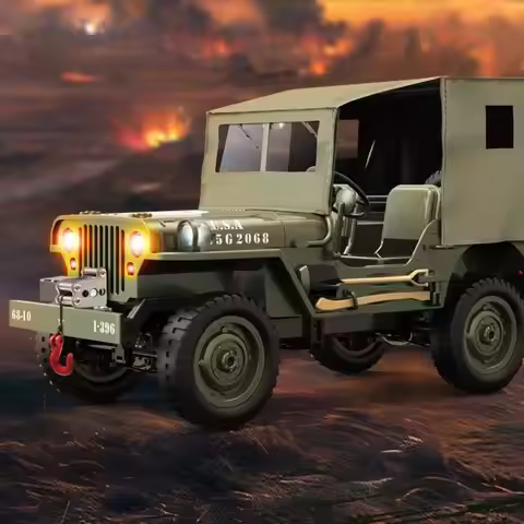 RC CAR C8815 JJRC Simulation Model 2.4G 1: 10 Willis Jeep Off Road Purpose Vehicle War Transport Veh