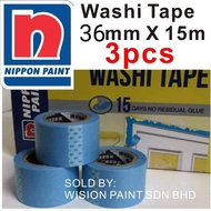 WASHI TAPE (3 Pcs) 36MM X 15M nippon paint painting easy tape / painter tape