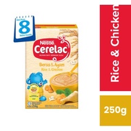 Nestle Cerelac ( beras & ayam)  (Rice & Chicken) 250g  Bijirin Bati dengan Susu