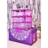 *Purple*Tupperware Fresh N Clear Fridge Pantry Raya keep fresh&Gift Box 460ml/1L/1.6L/2.5L/715ml/1.6