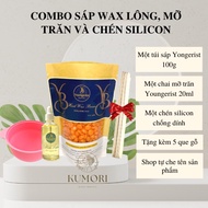 SUPER SAVING HAIR WAX COMBO includes 1 bag of hair wax 100g, 1 cup of silicone to cook non-stick wax