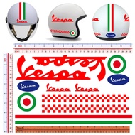 Casco Helmet Sticker Decal Kit Vespa Rosso ROT Italy Viny helmet