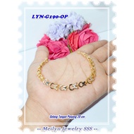 Original Meilyn Brand 18K Gold Plated Rigid Bracelet LYN-G190-OP Gold