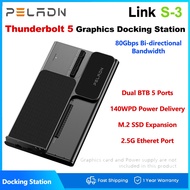 PELADN Link S-3 Dual Thunderbolt 5 GPU Graphics Card Docking Station OCulink PCIe x16 Slot 2.5G RJ45