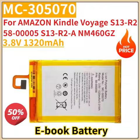 E-book Battery 3.8V 1320mAh MC-305070 For AMAZON Kindle Voyage S13-R2 58-00005 S13-R2-A NM460GZ Bran