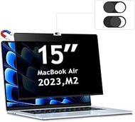 ZOEGAA Privacy Screen for MacBook Air 15 Inch 2023 (M2, A2941), Magnetic Removable Anti Blue Light Filter Compatible With Apple 2023 MacBook Air Laptop with M2 chip: 15.3-inch Liquid Retina Display