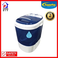 Powerpac Mini Washing Machine 1.5KG (PPW820) 15 Mins Fast Laundry! Safety Mark Approved (2 Years Local Warranty)