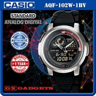 CASIO AQF-102W-1BV STANDARD ANALOG DIGITAL WATCH THERMOMETER AUTO LIGHT WR100M