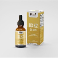 Bella All Natural D3 K2 Drops Organic Omega 3 MCT Oil 50ml Supplement for Daily Health Needs 0C2I