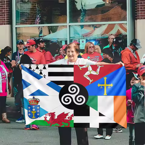 Celtic Nations 5'x3' Flag - Brittany, Cornwall, Ireland, Isle of Man, Ireland, Scotland Flag