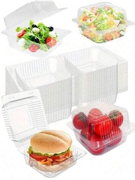 30入組方形漢堡包水果包裝盒,新鮮水果和蔬菜保鮮盒,水果沙拉甜點盒