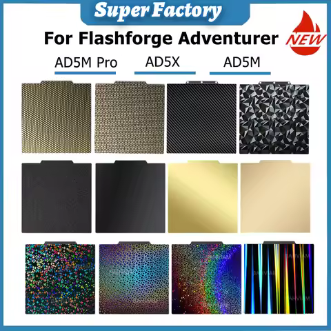 Adventurer 5M 5M Pro AD 5X Build Plate 235 x235MM Build Sheet Spring Steel Sheet Dual Sided Heated B