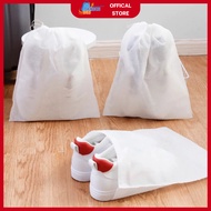 Combo of 20 Convenient Canvas Shoe Bags with Drawstring Size 30x37cm