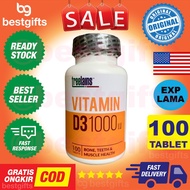 Treelains VITAMIN D3 1000IU VIT D 1000IU Antioxidant Body Bone OSTEOPOROSIS Dental 100 Tablets