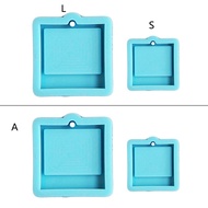 lu Creative Photo Frame Keychain Epoxy Resin Mold Handmade Pendants Silicone Mould DIY  Jewelry Neck
