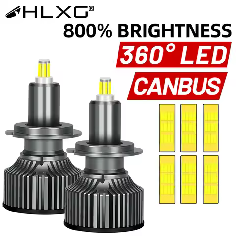 3D 360 H7 Led Canbus No Error Car Headlights Bulbs H8 H11 H4 H1 H3 HB3 9005 HB4 9006 9012 Automotive