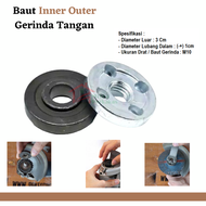Baut Inner Outer Gerinda / Mur Mata Gerinda Baut Gerinda Penjepit Gerinda Set Inner Outer Flange/Rin