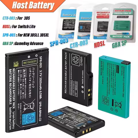 CTR-003 Host Battery NDSL SPR-003 3.7V Lithium Batteries for NEW 3DSLL 3DSXL N3DS 2DS GBA SP Gameboy